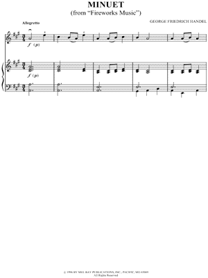 Minuet by George Frederick Handel - Sheet Music