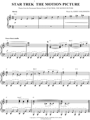 Star Trek: The Motion Picture from Star Trek: The Motion Picture - Sheet Music