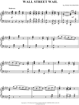 Wall Street Wail by Duke Ellington - Sheet Music