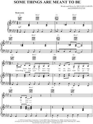 Some Things Are Meant To Be by Michael Garvin - Sheet Music