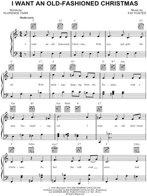 I Want An Old-Fashioned Christmas