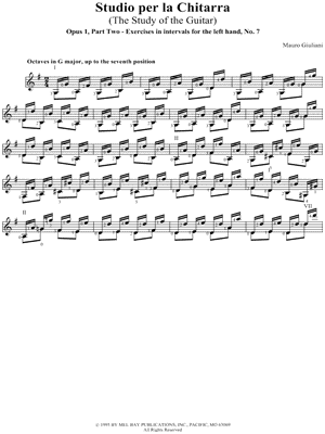 Studio Per La Chitarra, Part 2 - Exercises left hand No. 7