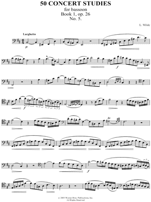 50 Concert Studies For Bassoon - Book 1, No. 5