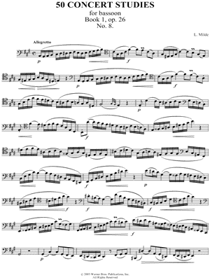 50 Concert Studies For Bassoon - Book 1, No. 8
