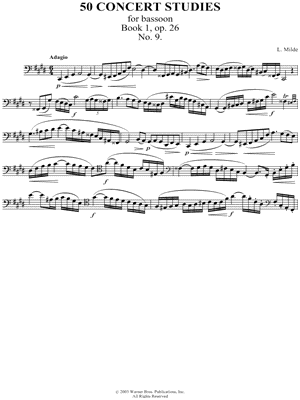 50 Concert Studies For Bassoon - Book 1, No. 9