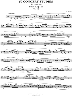 50 Concert Studies For Bassoon - Book 1, No. 12