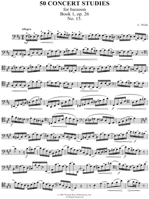 50 Concert Studies For Bassoon - Book 1, No. 15