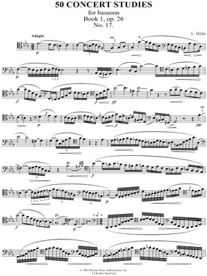 50 Concert Studies For Bassoon - Book 1, No. 17