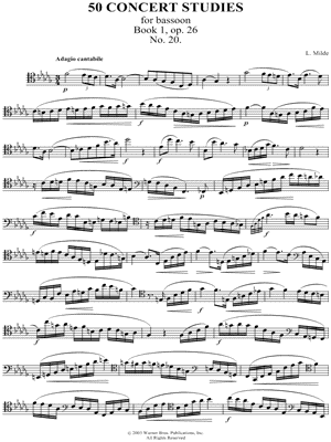 50 Concert Studies For Bassoon - Book 1, No. 20