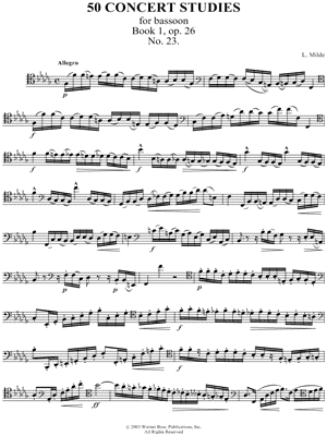 50 Concert Studies For Bassoon - Book 1, No. 23