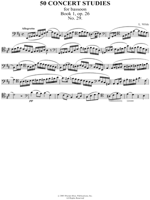 50 Concert Studies For Bassoon - Book 1, No. 29