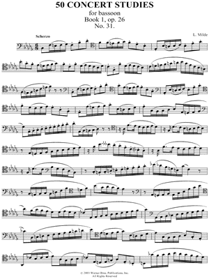 50 Concert Studies For Bassoon - Book 1, No. 31