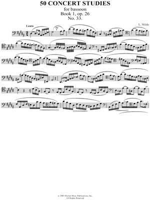 50 Concert Studies For Bassoon - Book 1, No. 33