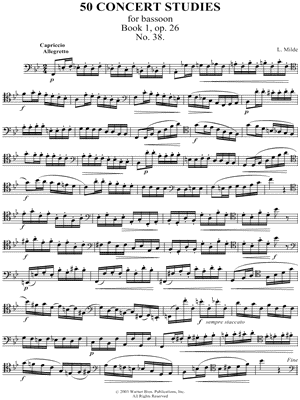 50 Concert Studies For Bassoon - Book 1, No. 38