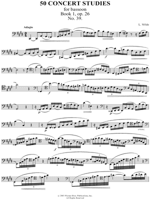 50 Concert Studies For Bassoon - Book 1, No. 39
