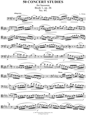 50 Concert Studies For Bassoon - Book 1, No. 44