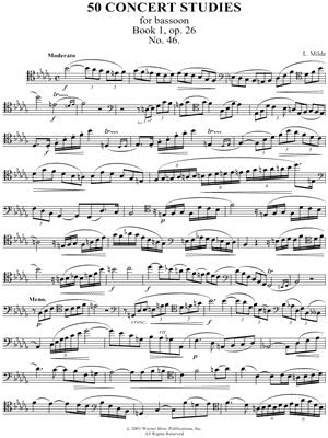 50 Concert Studies For Bassoon - Book 1, No. 46