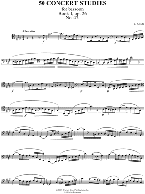 50 Concert Studies For Bassoon - Book 1, No. 47