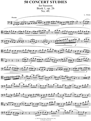 50 Concert Studies For Bassoon - Book 1, No. 49
