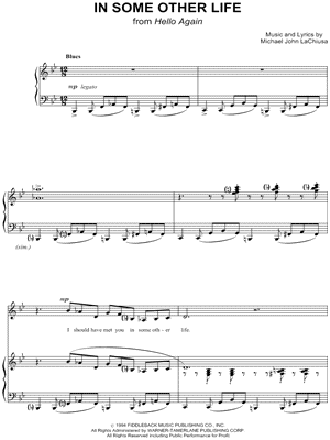 In Some Other Life from Hello Again - Sheet Music