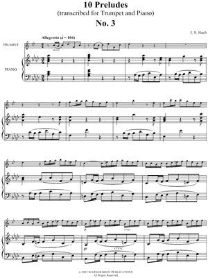 Prelude No. 3 for Trumpet and Piano - Piano Part