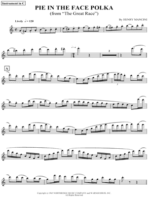 Pie in The Face Polka from The Great Race - Sheet Music