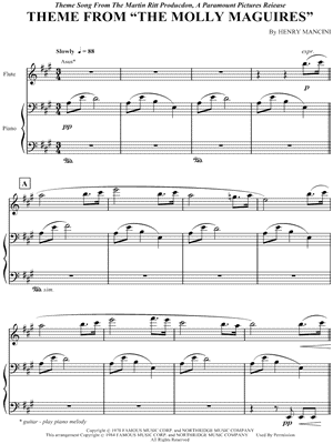 Theme from The Molly Maguires from The Molly Maguires - Sheet Music