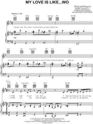 My Love Is Like...Wo by Mya - Sheet Music