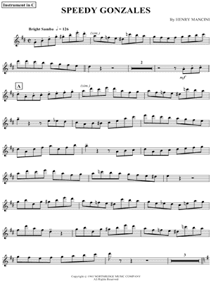 Speedy Gonzales by Sir James Galway - Sheet Music