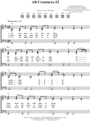 All Creatures #2 by David Crowder Band - Sheet Music