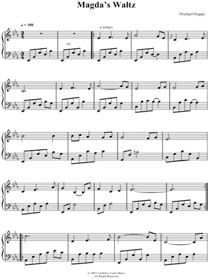 Magda's Waltz by Michael Hoppé - Sheet Music
