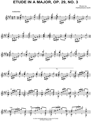 Etude in A Major, Op. 29, No. 3