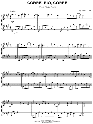 Corre, Rio, Corre by David Lanz - Sheet Music