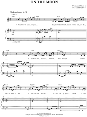 On the Moon by Peter Cincotti - Sheet Music
