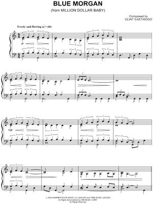 Blue Morgan from Million Dollar Baby - Sheet Music