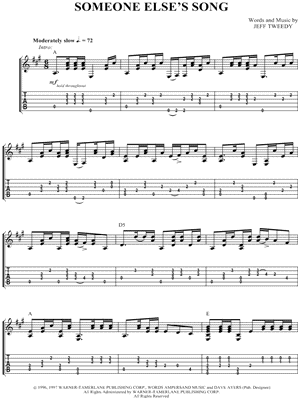 Someone Else's Song by Wilco - Sheet Music