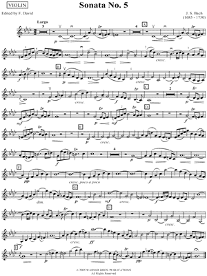 Sonata For Violin And Keyboard No. 5 In F Minor, BVW 1018