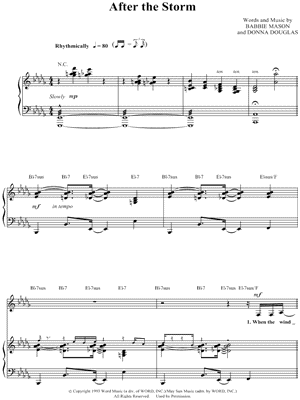 After the Storm by Babbie Mason - Sheet Music