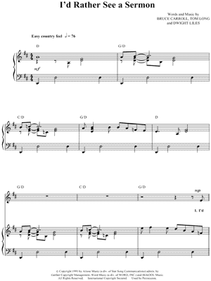 I'd Rather See a Sermon