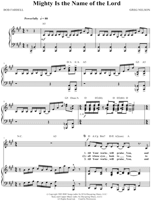 Mighty Is the Name of the Lord by Sandi Patty - Sheet Music
