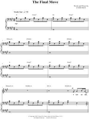 The Final Move by Chris Rice - Sheet Music