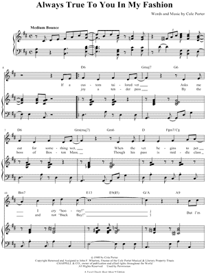 Always True to You in My Fashion