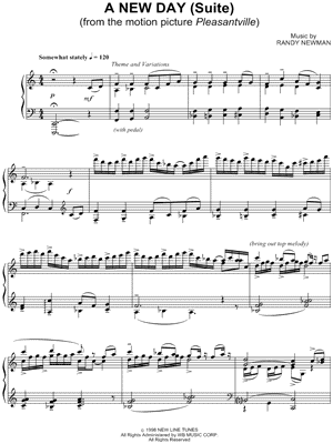 A New Day (Suite) by Randy Newman - Sheet Music
