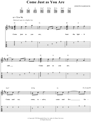 Come Just As You Are