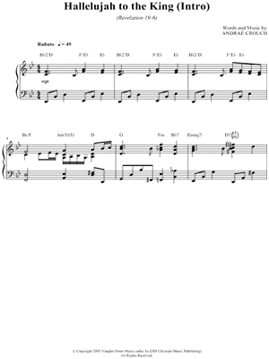 Hallelujah To the King (Intro)