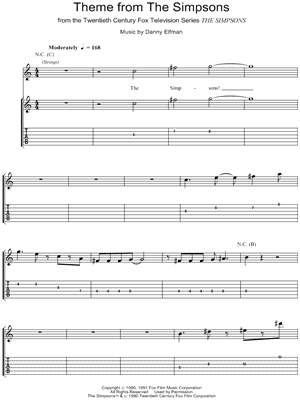 Theme from The Simpsons from The Simpsons - Sheet Music