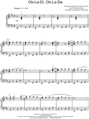 Ob-La-Di, Ob-La-Da by The Beatles - Sheet Music