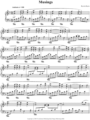 Musings by Kevin Kern - Sheet Music