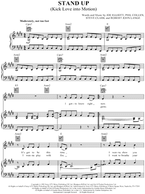 Stand Up by Def Leppard - Sheet Music