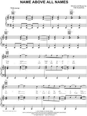 Name Above All Names by Newsboys - Sheet Music